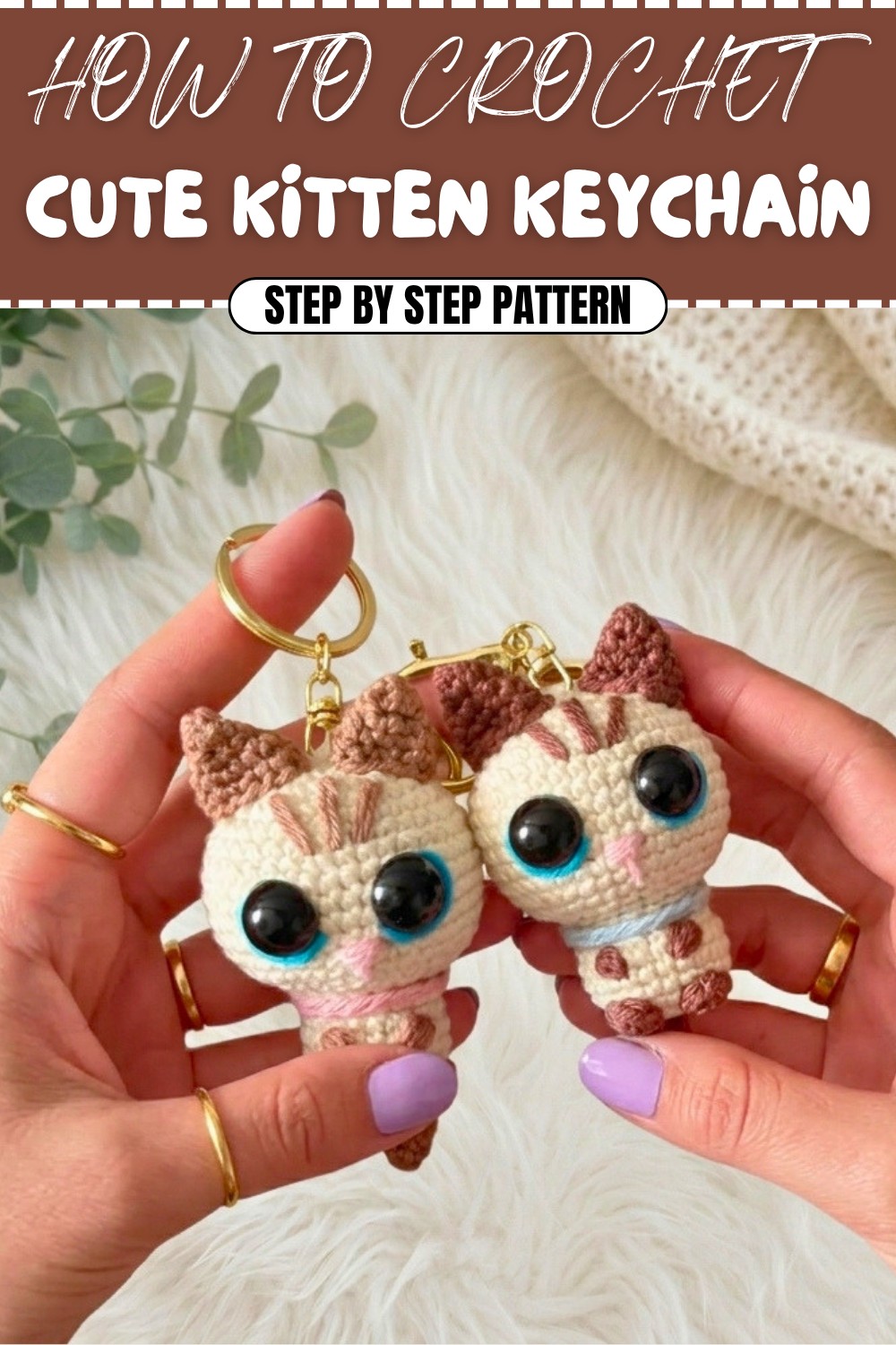 Cute Crochet Kitten Keychain Pattern (1)