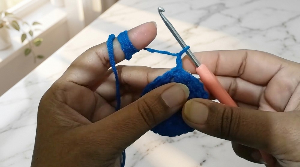 Easy Crochet Cap Hair Tie Pattern 1