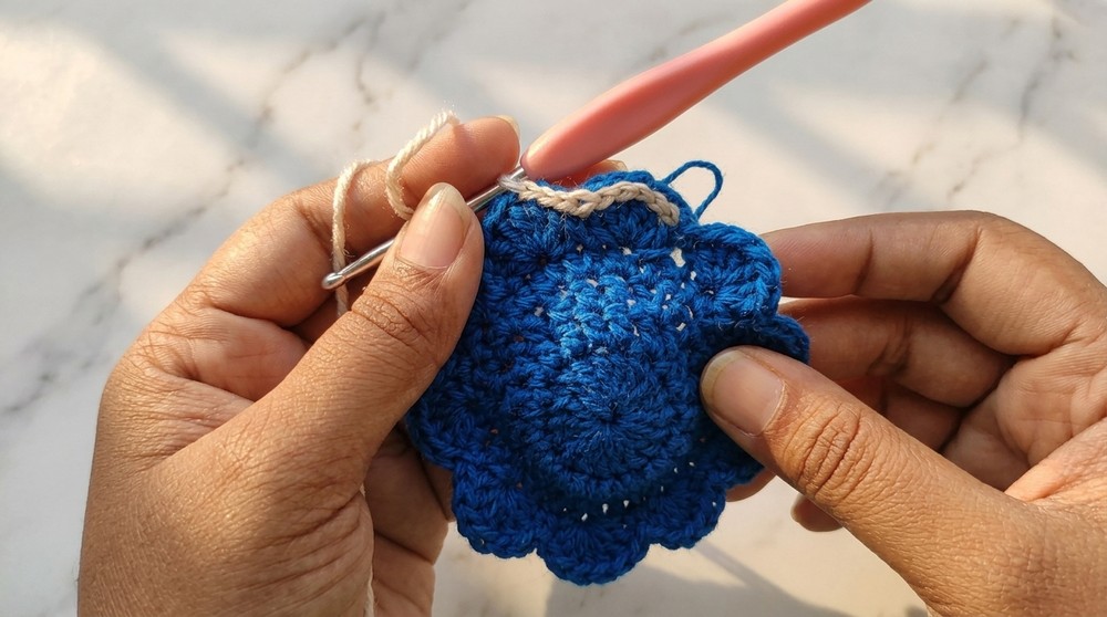 Easy Crochet Cap Hair Tie Pattern 3