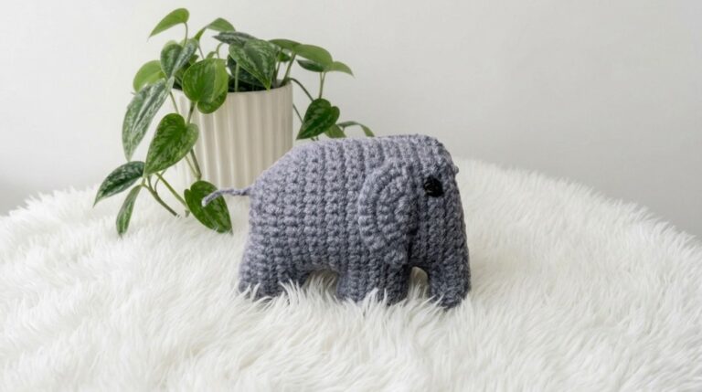 Easy Crochet Elephant Keychain Pattern 6