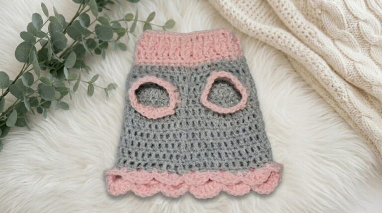 Easy Crochet Kitten Sweater Pattern 6