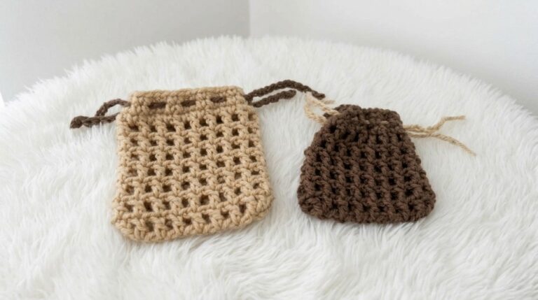 Easy Crochet Mesh Pouch Pattern 5