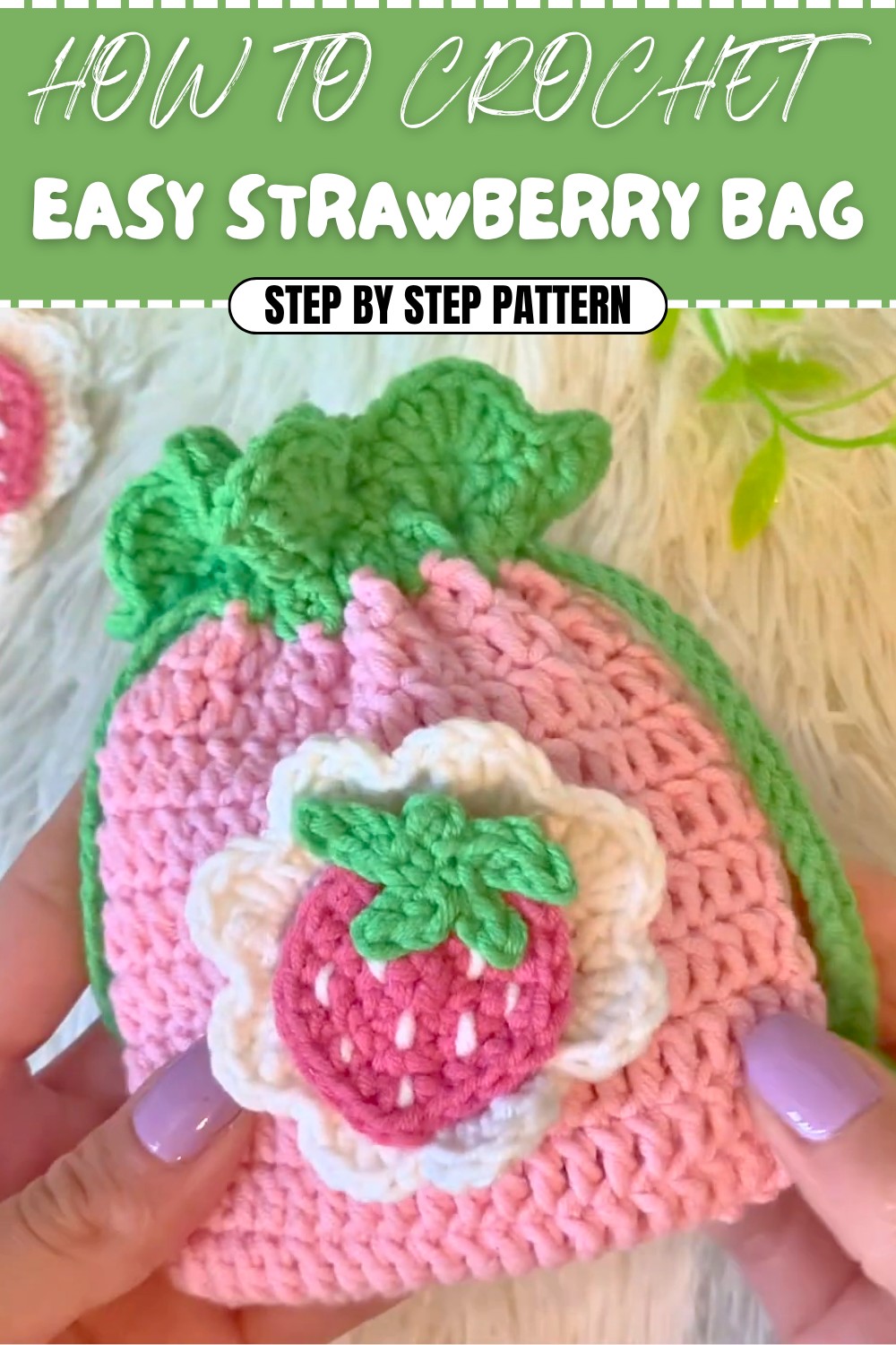 Easy Crochet Strawberry Bag Pattern (1)