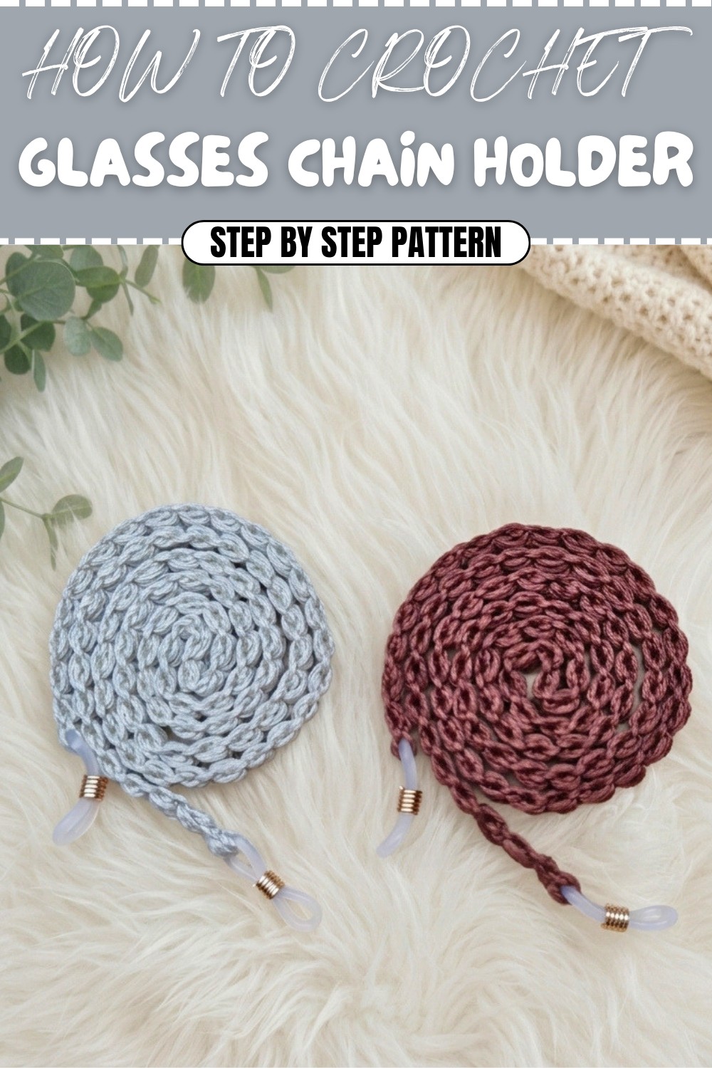 Free Crochet Glasses Chain Holder Pattern
