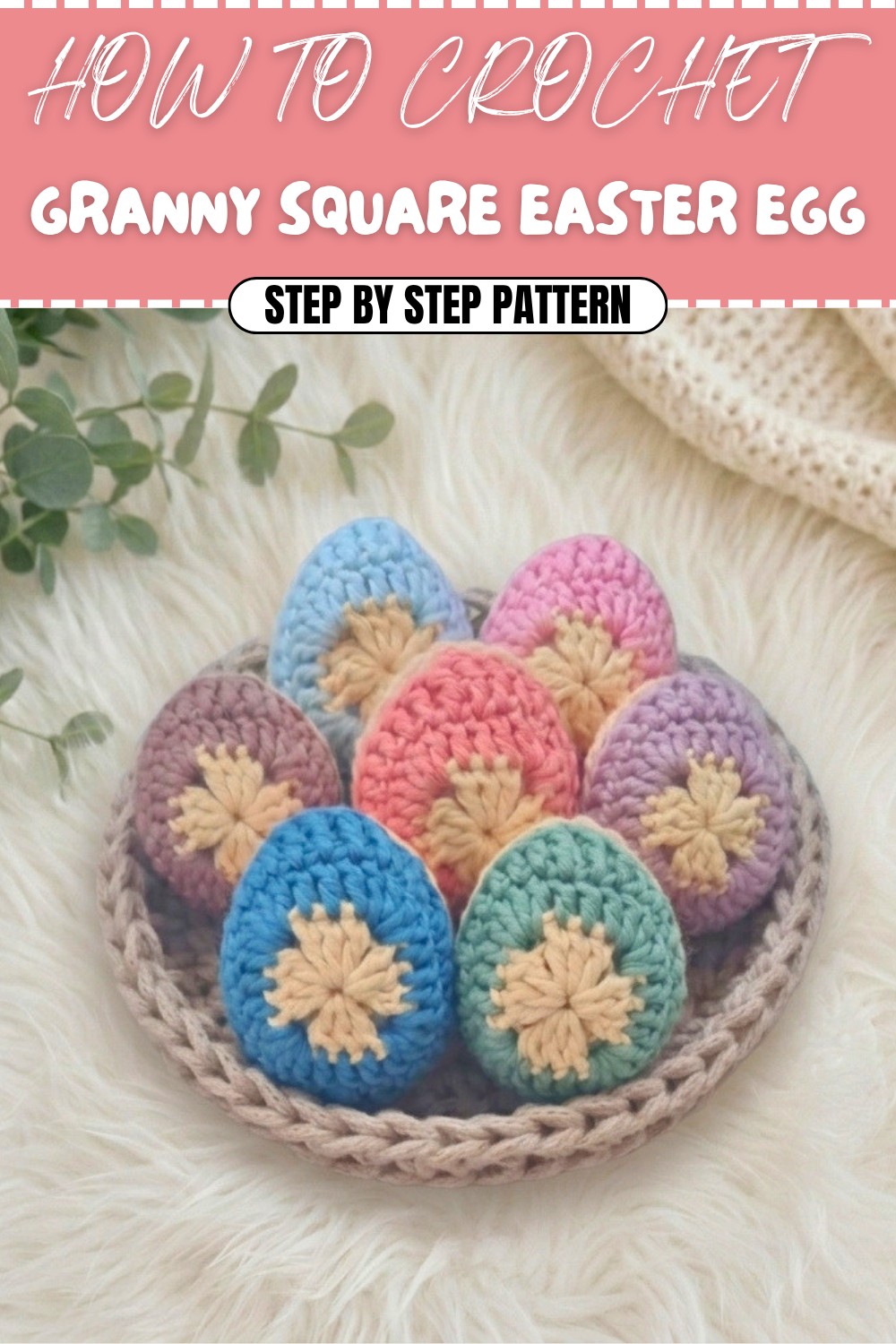 Free Crochet Granny Square Easter Egg Pattern
