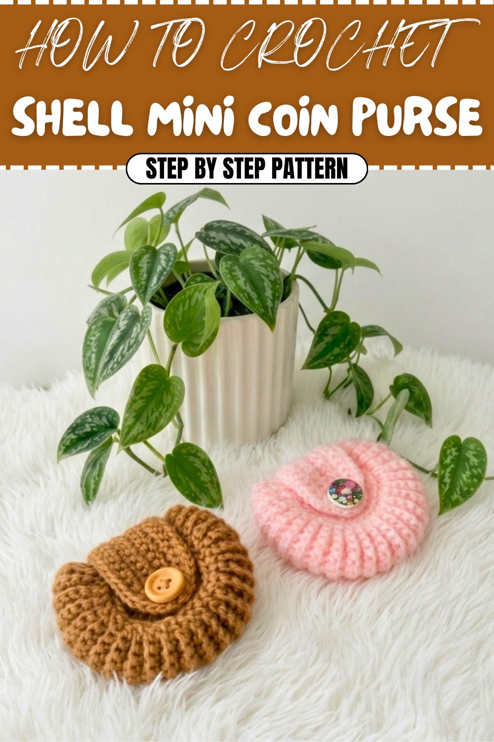 Free Crochet Shell Mini Coin Purse Pattern