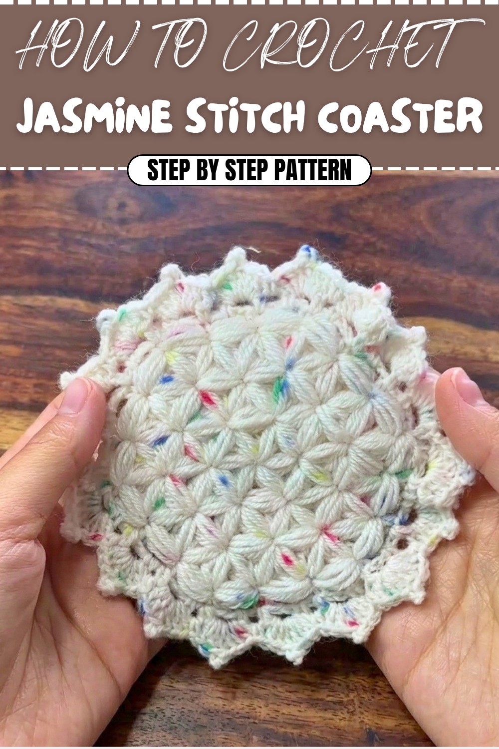 Jasmine Stitch Crochet Coaster Pattern (1)