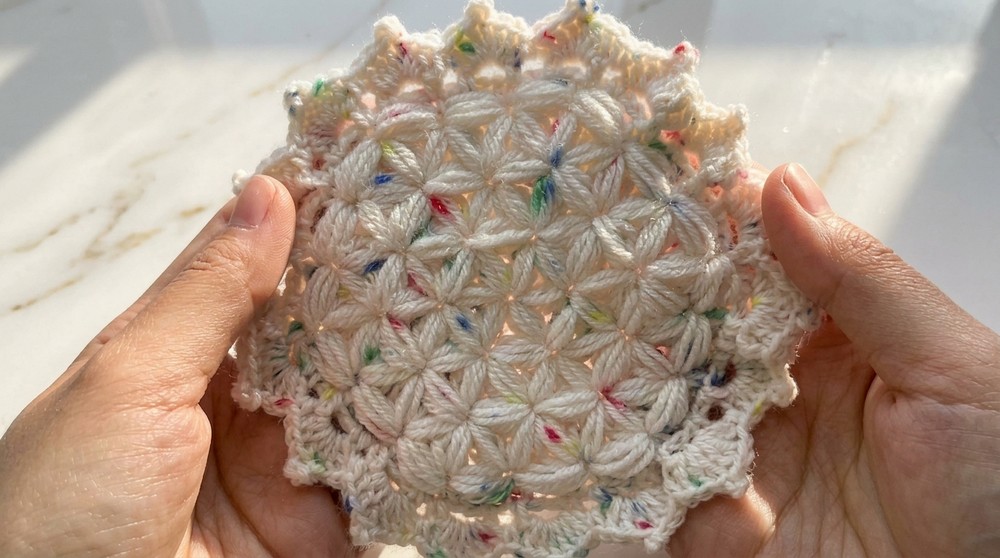 Jasmine Stitch Crochet Coaster Pattern 6