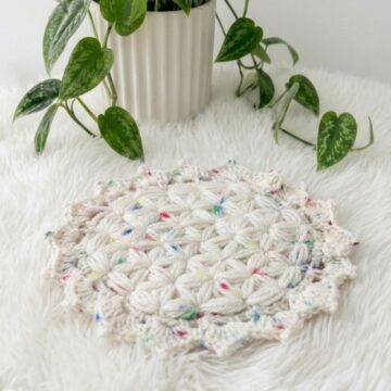 Jasmine Stitch Crochet Coaster Pattern 7