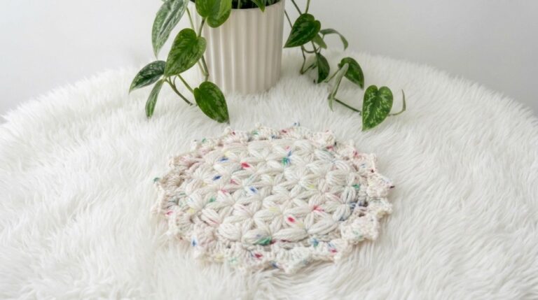 Jasmine Stitch Crochet Coaster Pattern 7