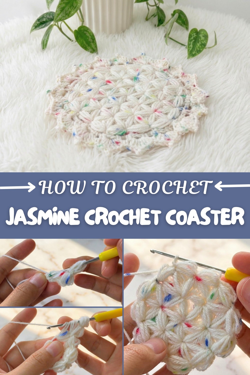 Jasmine Stitch Crochet Coaster Pattern