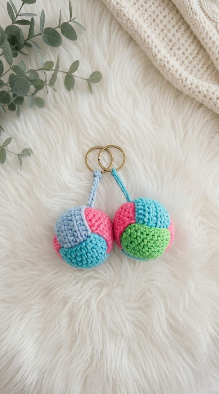 Amazing Crochet Ball Keychain Pattern 6