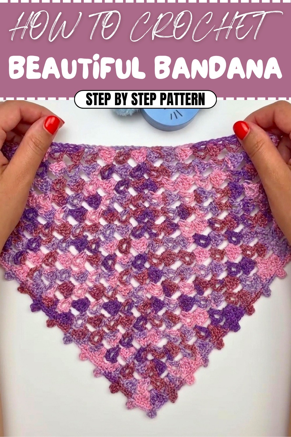 Beautiful Crochet Bandana Pattern (1)