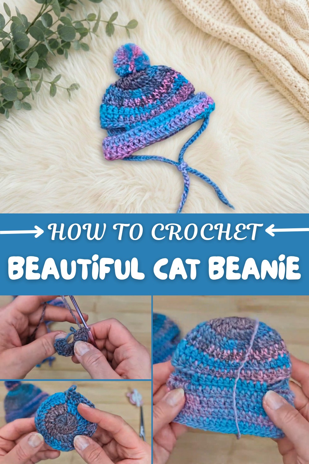 Beautiful Crochet Cat Beanie Pattern
