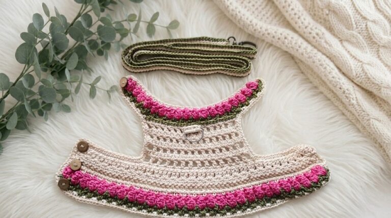 Beautiful Crochet Cat Harness Pattern 5