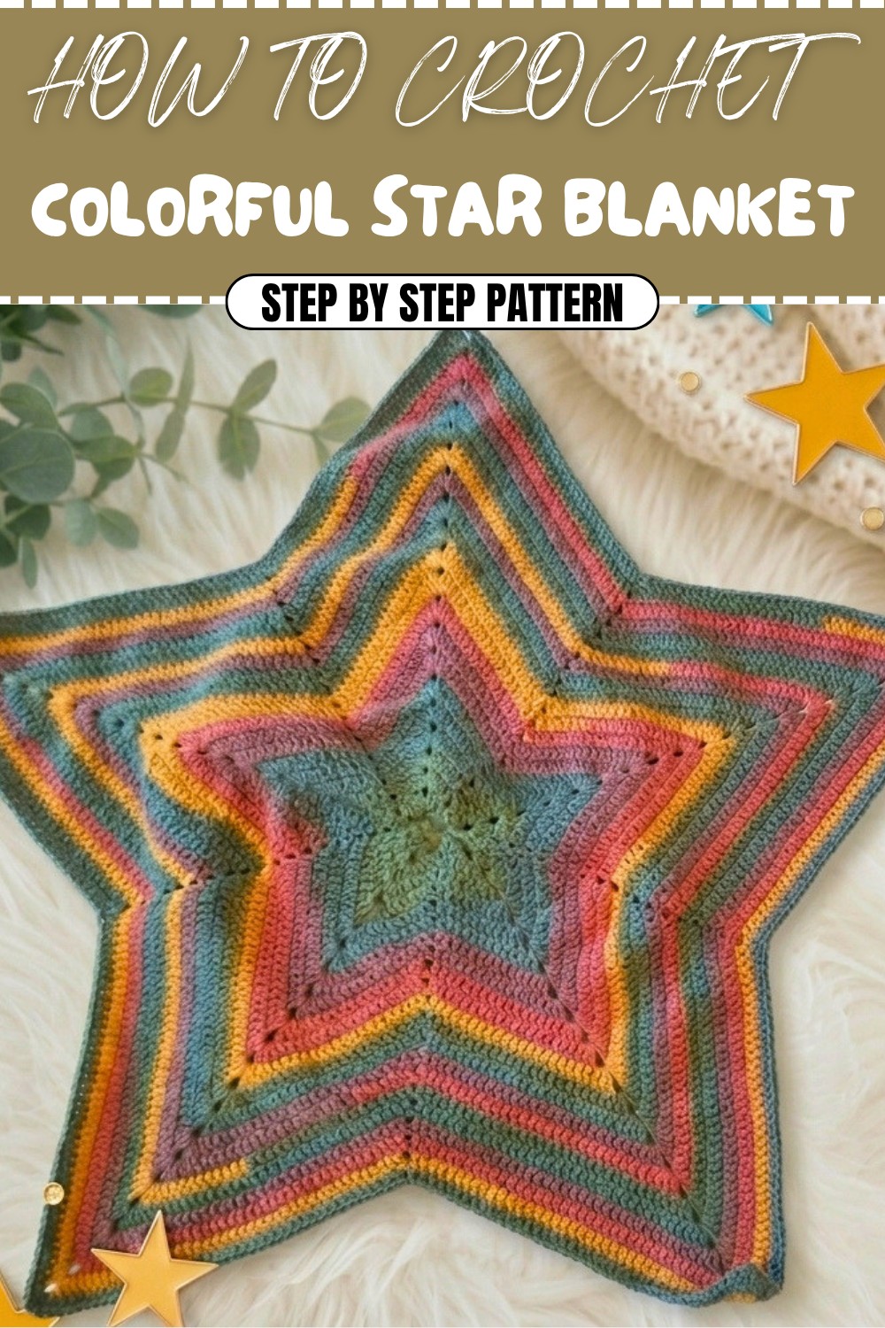 Colorful Crochet Star Blanket Pattern (1)