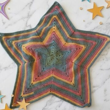 Colorful Crochet Star Blanket Pattern 5