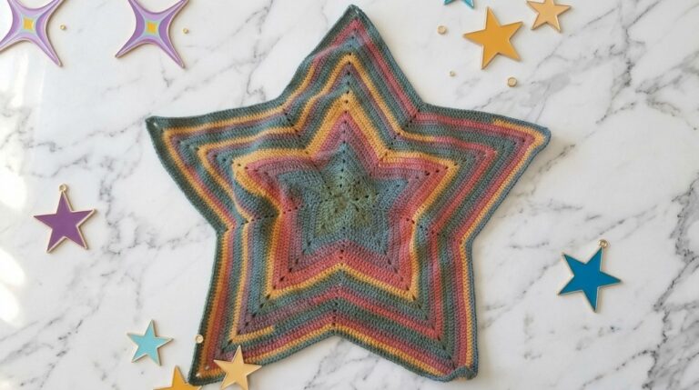 Colorful Crochet Star Blanket Pattern 5