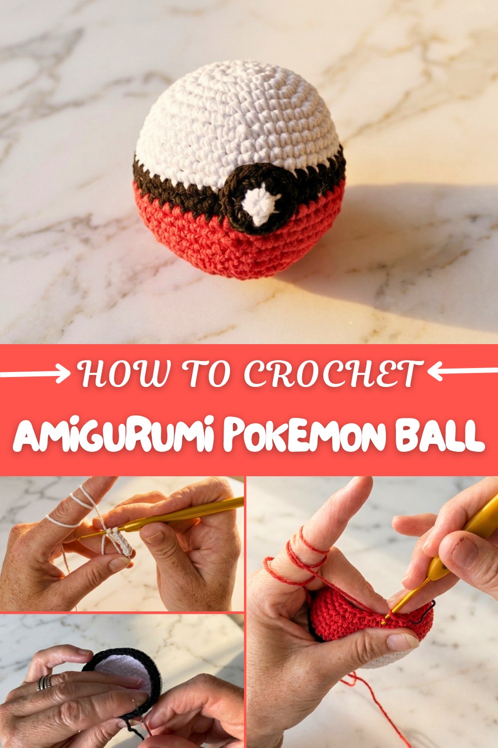 Crochet Amigurumi Pokemon Ball Pattern
