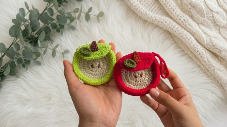 Crochet Apple Coin Purse Pattern 6