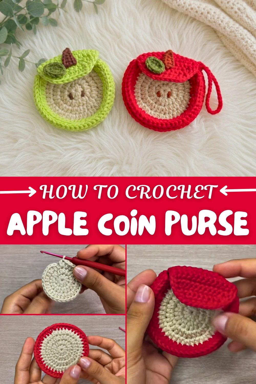 Crochet Apple Coin Purse Pattern