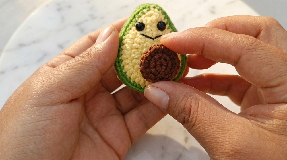 Crochet Avocado Keychain Pattern 5