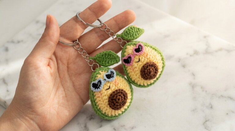 Crochet Avocado Keychain Pattern 7