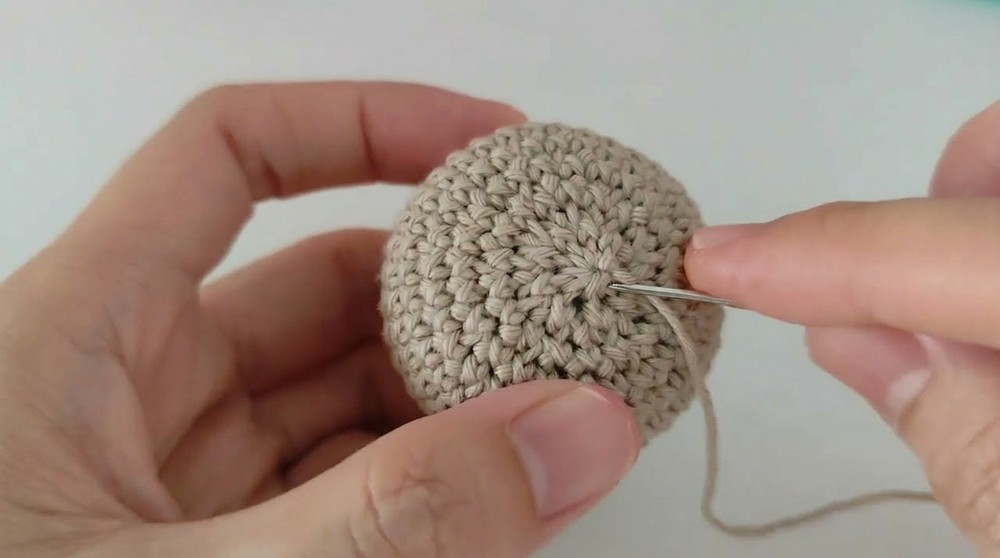 Crochet Bear Head Keychain Pattern 3