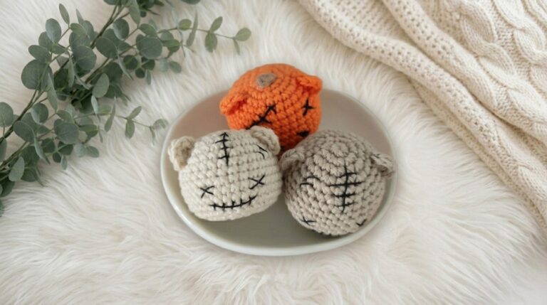 Crochet Bear Head Keychain Pattern 5