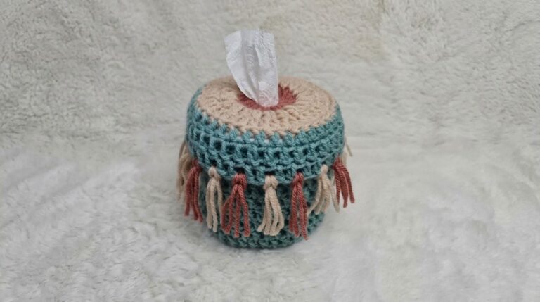 Crochet Boho Toilet Roll Holder Pattern 6