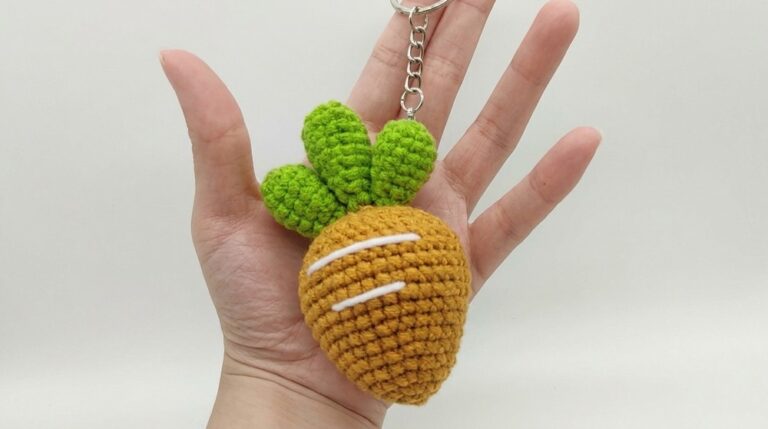 Crochet Carrot Keychain Pattern 5