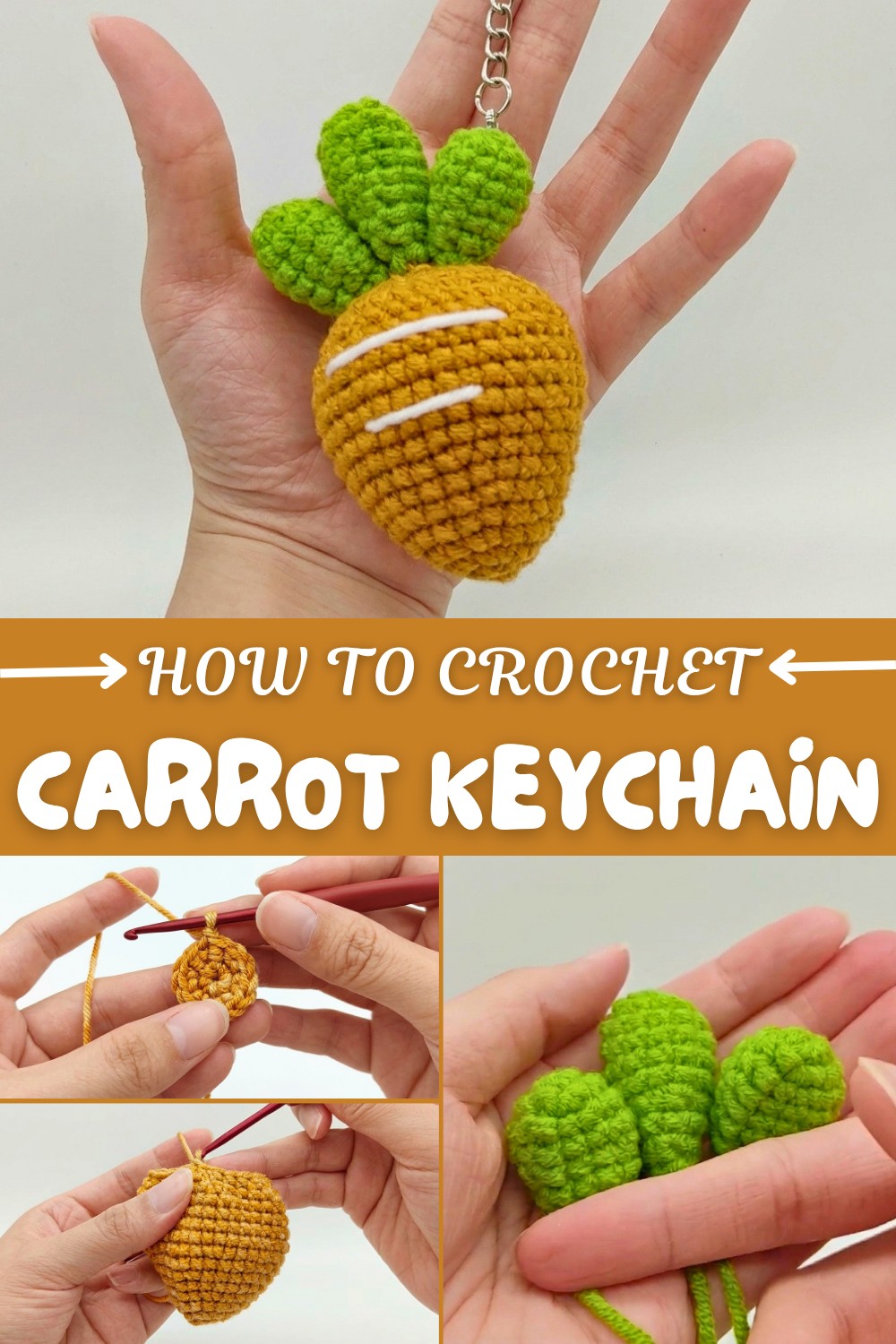 Crochet Carrot Keychain Pattern