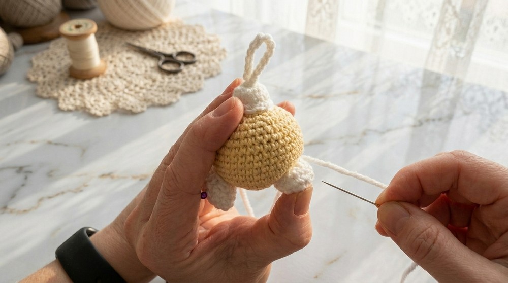 Crochet Christmas Bauble Pattern 4