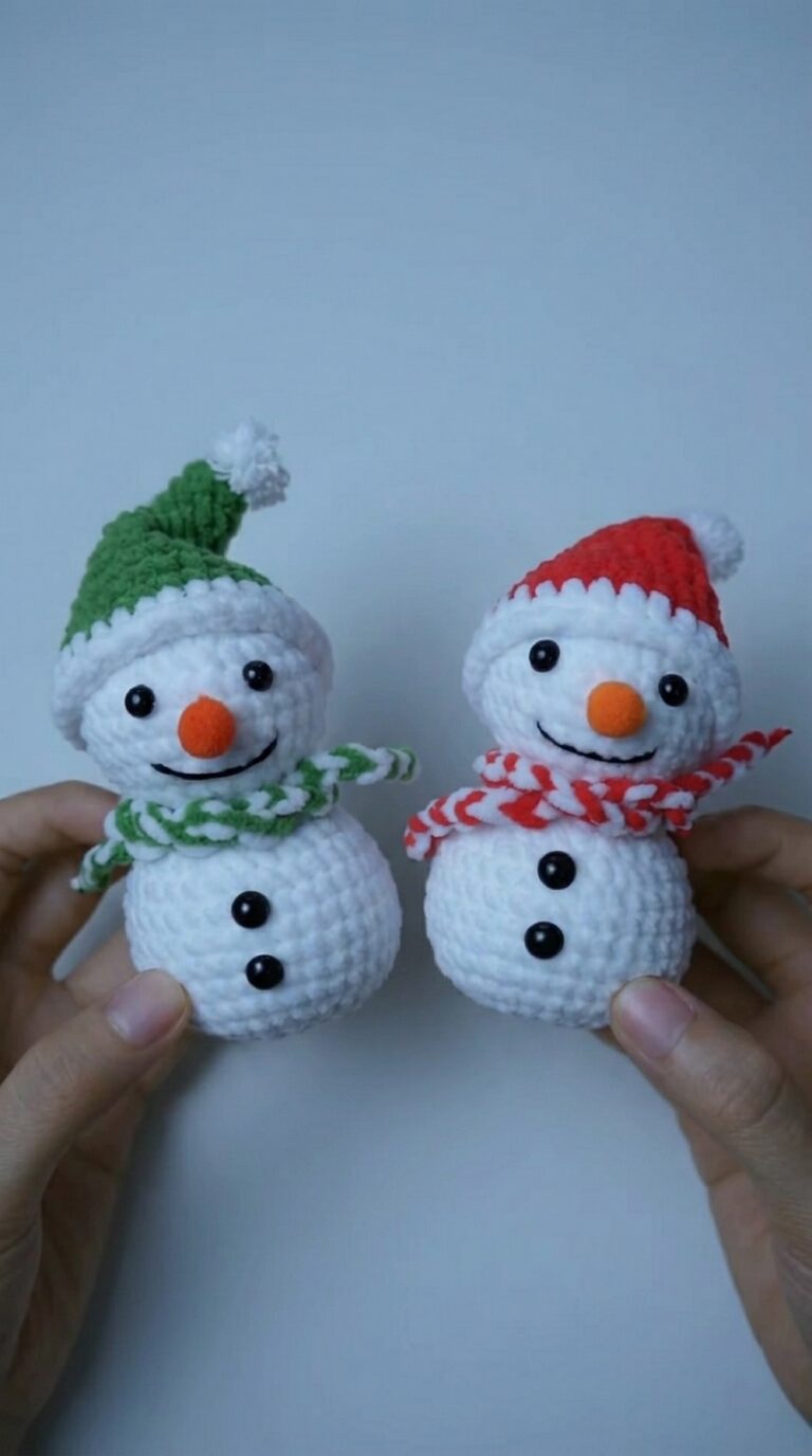Crochet Christmas Snowman Pattern 7
