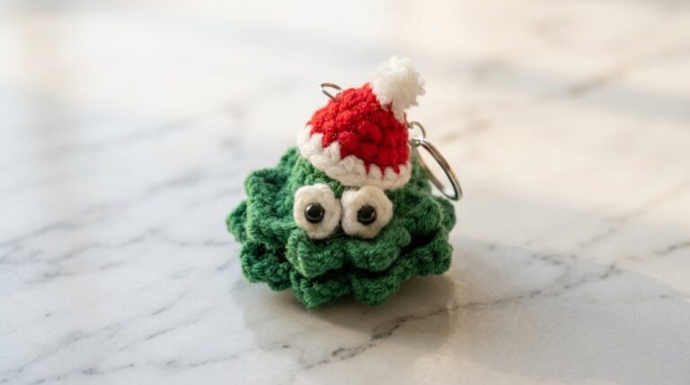 Crochet Christmas Tree Keychain Pattern 7