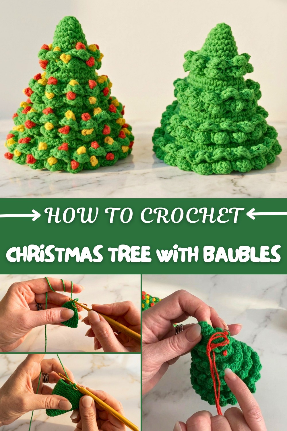 Crochet Christmas Tree With Baubles Pattern