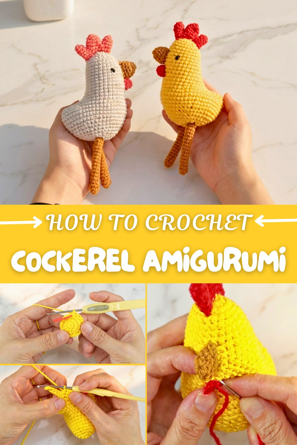 Crochet Cockerel Amigurumi Pattern