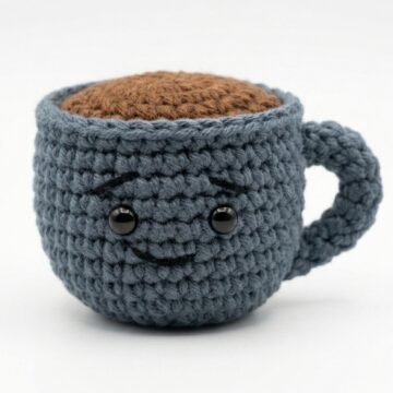 Crochet Coffee Cup Keychain Pattern 7
