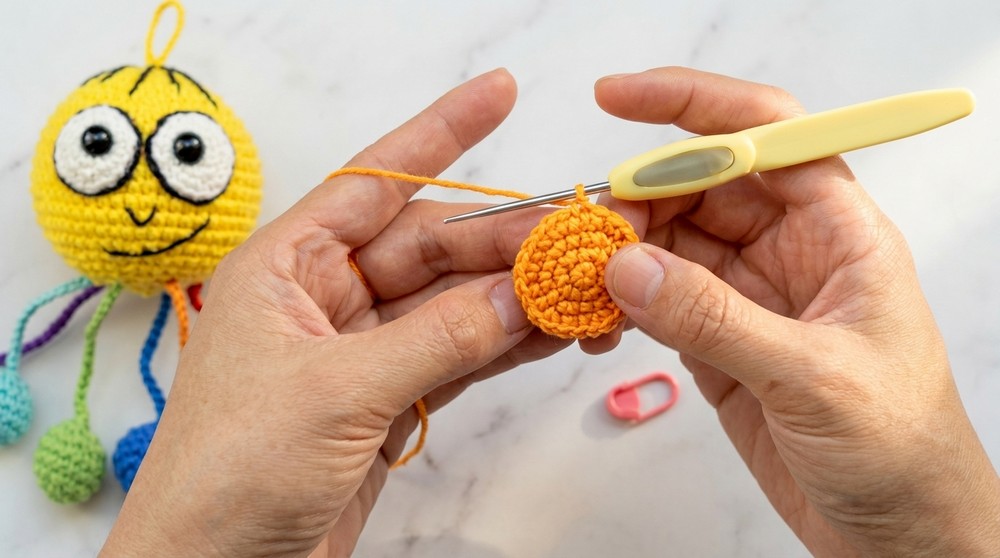 Crochet Colorful Small Ball Person Pattern 2