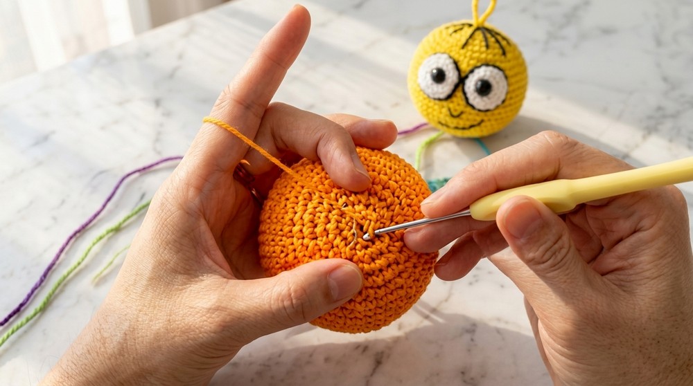 Crochet Colorful Small Ball Person Pattern 3