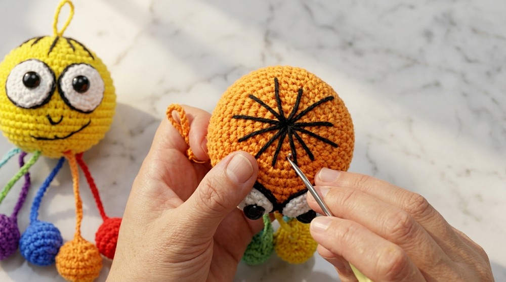 Crochet Colorful Small Ball Person Pattern 5