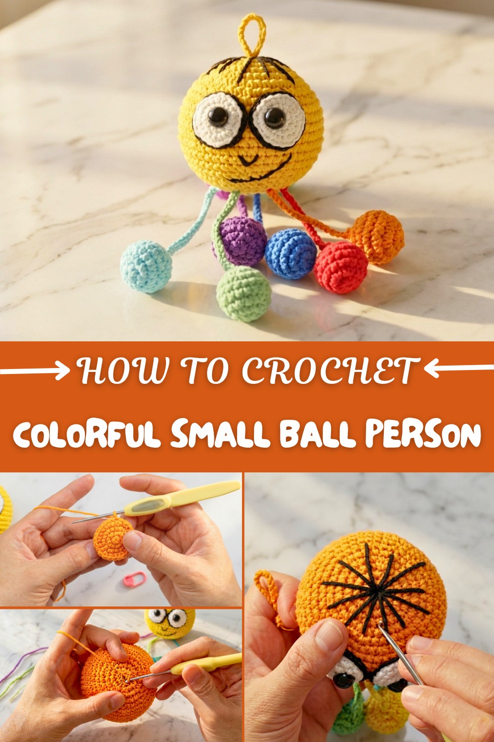 Crochet Colorful Small Ball Person Pattern