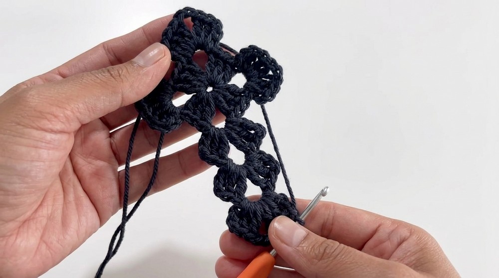 Crochet Cross Granny Square Pattern 5