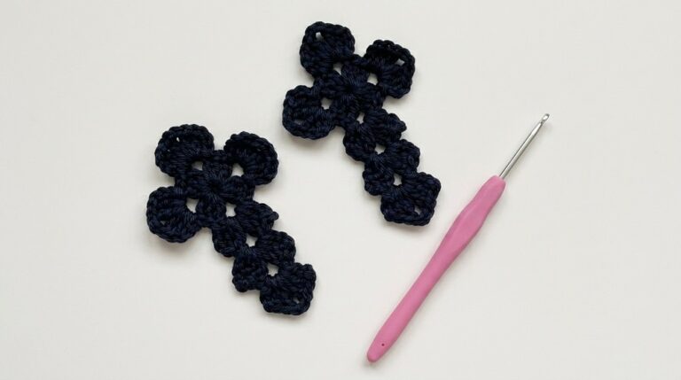 Crochet Cross Granny Square Pattern 6