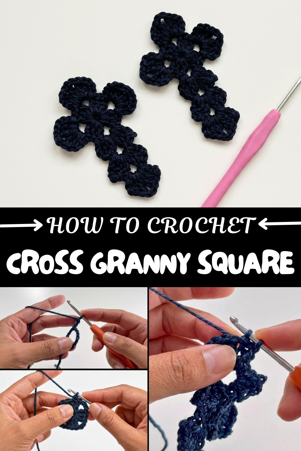 Crochet Cross Granny Square Pattern