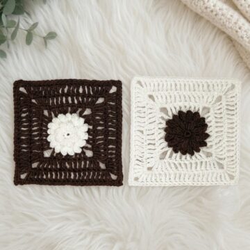 Crochet Dahlia Flower Square Pattern 7