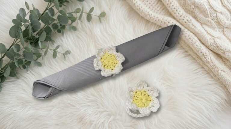 Crochet Daisy Chain Napkin Holder Pattern 5