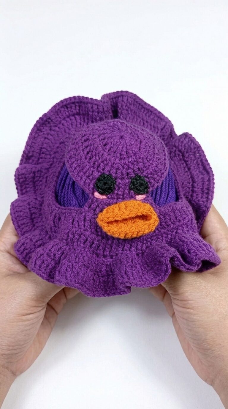 Crochet Duck Hat For Cat Pattern 6