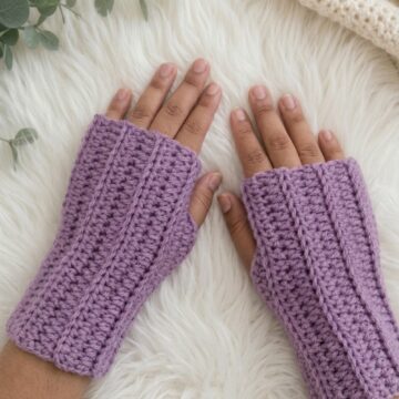 Crochet Fingerless Gloves Pattern 6