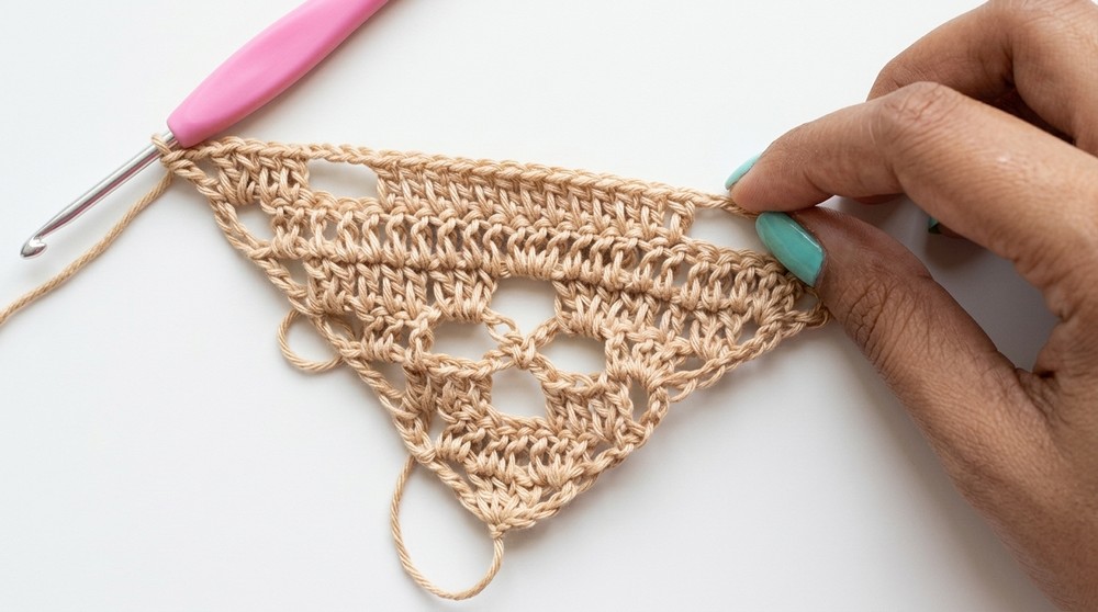 Crochet Flower Bandana Pattern 4Crochet Flower Bandana Pattern 4
